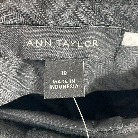 NEW Ann Taylor Womens Plus 18 Houndstooth High Rise Slim Leg Ankle Pants - Picture 4 of 12